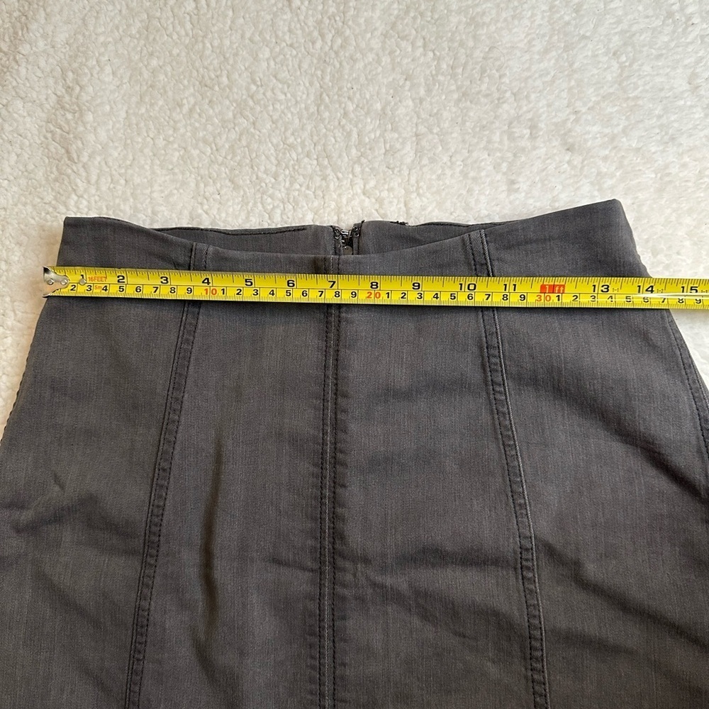 Free People Modern Femme Washed Gray Denim Mini Skirt Womens 8 - Picture 7 of 10